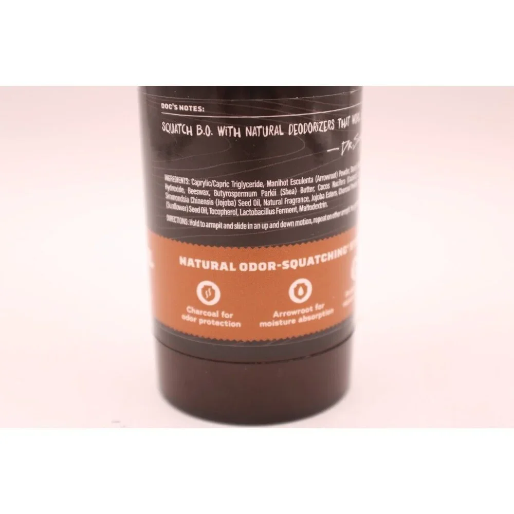 NEW Dr. Squatch Wood Barrel Bourbon Natural Deodorant Men 2.65oz Aluminum-Free